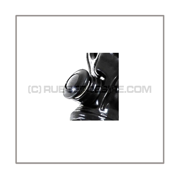 SIMIAN-gasmask-set TWIN-AB with detachable breathable Studio Gum dildostick, thread-cover, separate openface-hood and sunglasses-stickers
